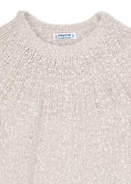 Jersey Mayoral Lurex Beige Para Niña
