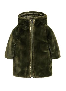Abrigo Mayoral Reversible Pelo Verde Para Niña