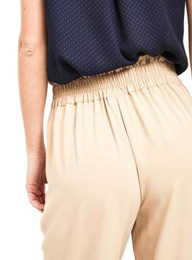 Pantalon Vila Rasha Beige Mujer