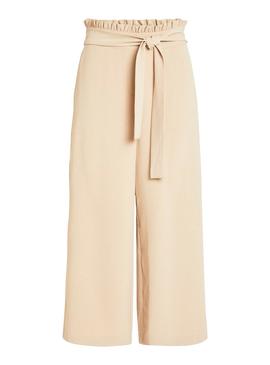 Pantalon Vila Rasha Beige Mujer