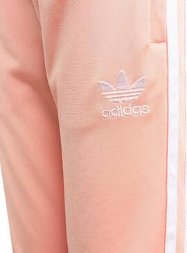 Pantalón Adidas Track Adicolor Rosa Niño Niña