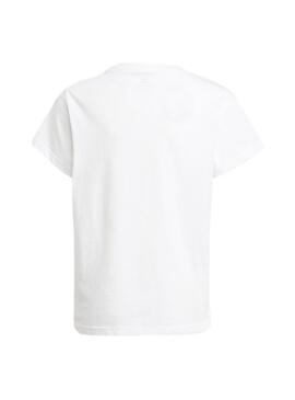 Camiseta Adidas Trefoil Blanco Para Niña y Niño