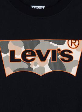 Camiseta Levis Camo Negro para Niño