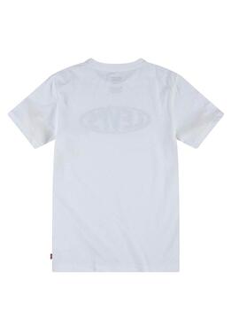 Camiseta Levis Logo Grafico Blanco para Niño