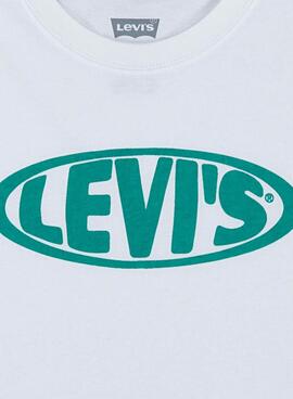 Camiseta Levis Logo Grafico Blanco para Niño