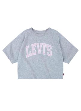 Camiseta Levis University Gris para Niña