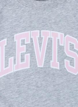 Camiseta Levis University Gris para Niña