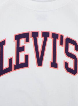 Camiseta Levis University Blanco para Niña