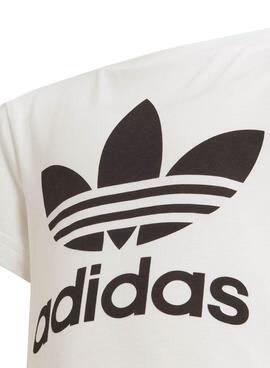 Camiseta Adidas Trefoil Blanco para Niño