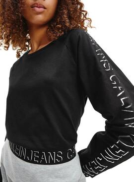 Camiseta Calvin Klein Jeans Shadow Negro para Niña