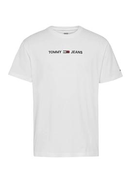 Camiseta Tommy Jeans Small Text Blanco Hombre