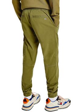 Pantalon Tommy Jeans Scanton Cargo Verde Hombre