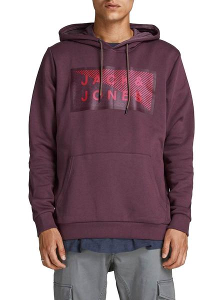 Sudadera Jack Jones Shawn Granate para Hombre