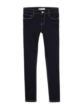 Pantalón Vaquero Levis 711 Negro Niña