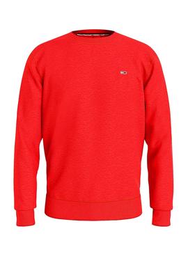 Sudadera Tommy Jeans Regular Fleece Rojo Hombre