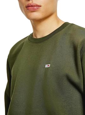 Sudadera Tommy Jeans Regular Fleece Verde 