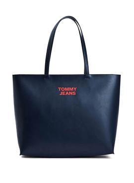 Bolso Tommy Jeans Essential PU Tote Marino Mujer