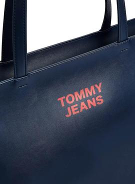 Bolso Tommy Jeans Essential PU Tote Marino Mujer