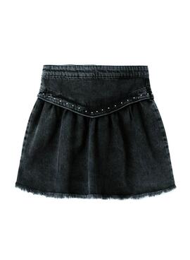 Falda Jeans Missisipi Negro Para Niña