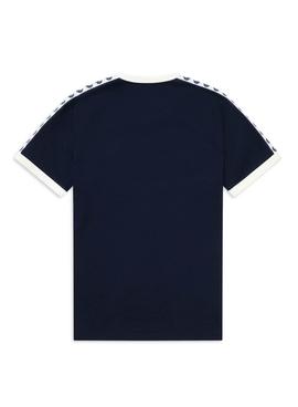 Camiseta Fred Perry Taped Ringer Marino De Hombre