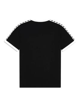 Camiseta Fred Perry Taped Ringer Negro Para Hombre