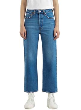 Pantalón Vaquero Levis Ribcage Recto Ankle Mujer