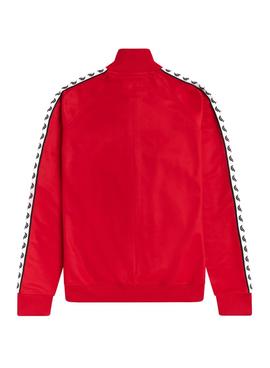 Chaqueta Fred Perry Taped Track Rojo Para Hombre