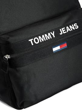 Mochila Tommy Jeans Essential Negro Asa Contraste