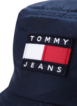 Gorro Tommy Jeans Heritage Jaquard Marino Mujer
