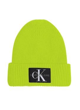 Gorro Calvin Klein Jeans De Punto Monogram Beige