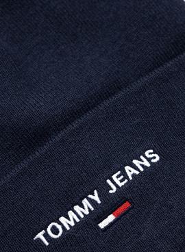 Gorro Tommy Jeans Sport Logo Marino Para Hombre