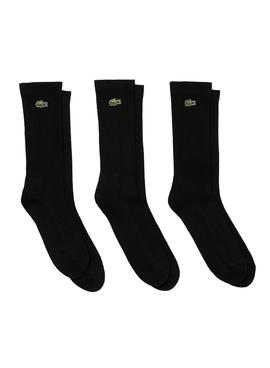 Pack 3 Pares De Calcetines Lacoste Sport Negro