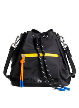 Bolso Munich Deep Bucket Negro Para Mujer
