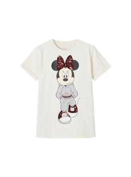 Camiseta Name It Minnie Carin Blanco Para Niña