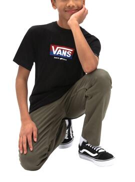 Camiseta Vans Easy Logo Negro Para Niño
