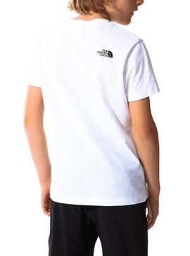 Camiseta The North Face Simple Blanco Niño y Niña