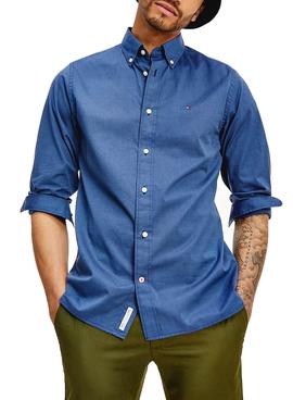 Camisa Tommy Hilfiger Natural Soft Azul Hombre