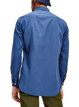 Camisa Tommy Hilfiger Natural Soft Azul Hombre