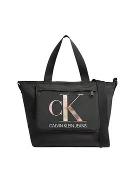 Bolso Calvin Klein Jeans Tote Sport Negro Mujer