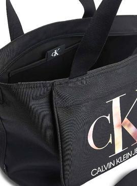 Bolso Calvin Klein Jeans Tote Sport Negro Mujer