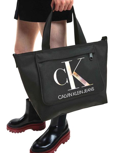 Bolso Tote Grande Acolchado Mujer Negro Calvin Klein CALVIN KLEIN