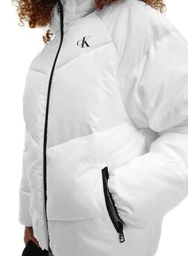 Cazadora Calvin Klein Relaxed Puffer Blanco Niña