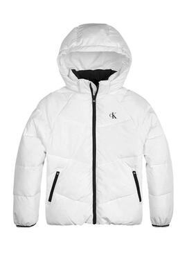 Cazadora Calvin Klein Relaxed Puffer Blanco Niña