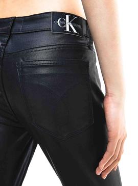 Pantalon Calvin Klein Jeans Encerado Negro