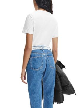 Camiseta Calvin Klein Jeans Micro Monogram Blanco