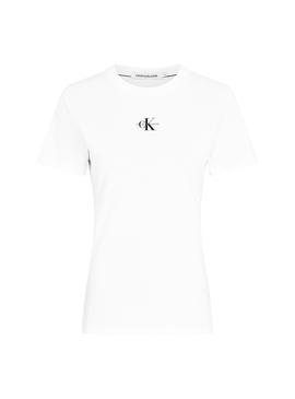 Camiseta Calvin Klein Jeans Micro Monogram Blanco