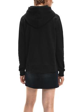 Sudadera Calvin Klein Jeans Monogram Hood Negro