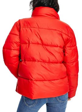 Cazadora Tommy Jeans Modern Puffer Rojo Mujer