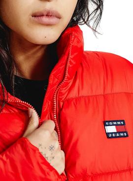 Cazadora Tommy Jeans Modern Puffer Rojo Mujer