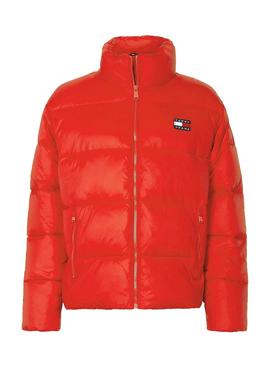 Cazadora Tommy Jeans Modern Puffer Rojo Mujer